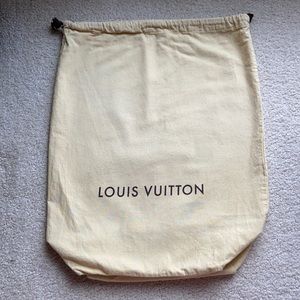 Authentic, excellent condition Louis Vuitton dust bag with drawstring closure